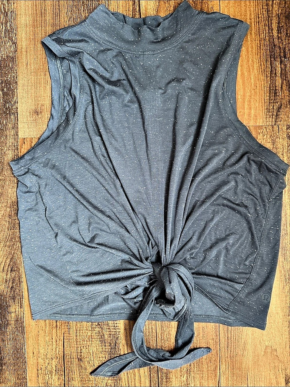 lululemon Time to Restore Mock Neck Tank Gray
